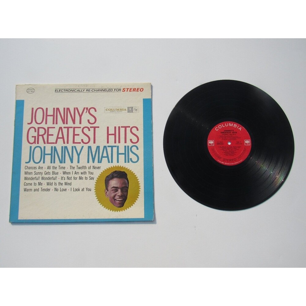 Johnny Mathis – Johnny's Greatest Hits LP Record 1958‎ Columbia Pop 33⅓ RPM